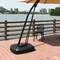 Patio Cantilever Offset Umbrella Base With Wheels For Garden Poolside Deck
